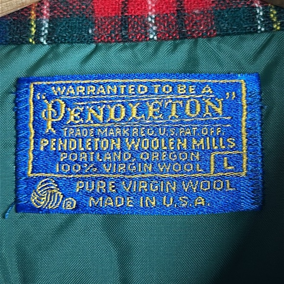 Vintage Pendleton Loop Collar Tartan Virgin Wool Plaid Board Shirt 50’s | 60’s - Picture 10 of 15